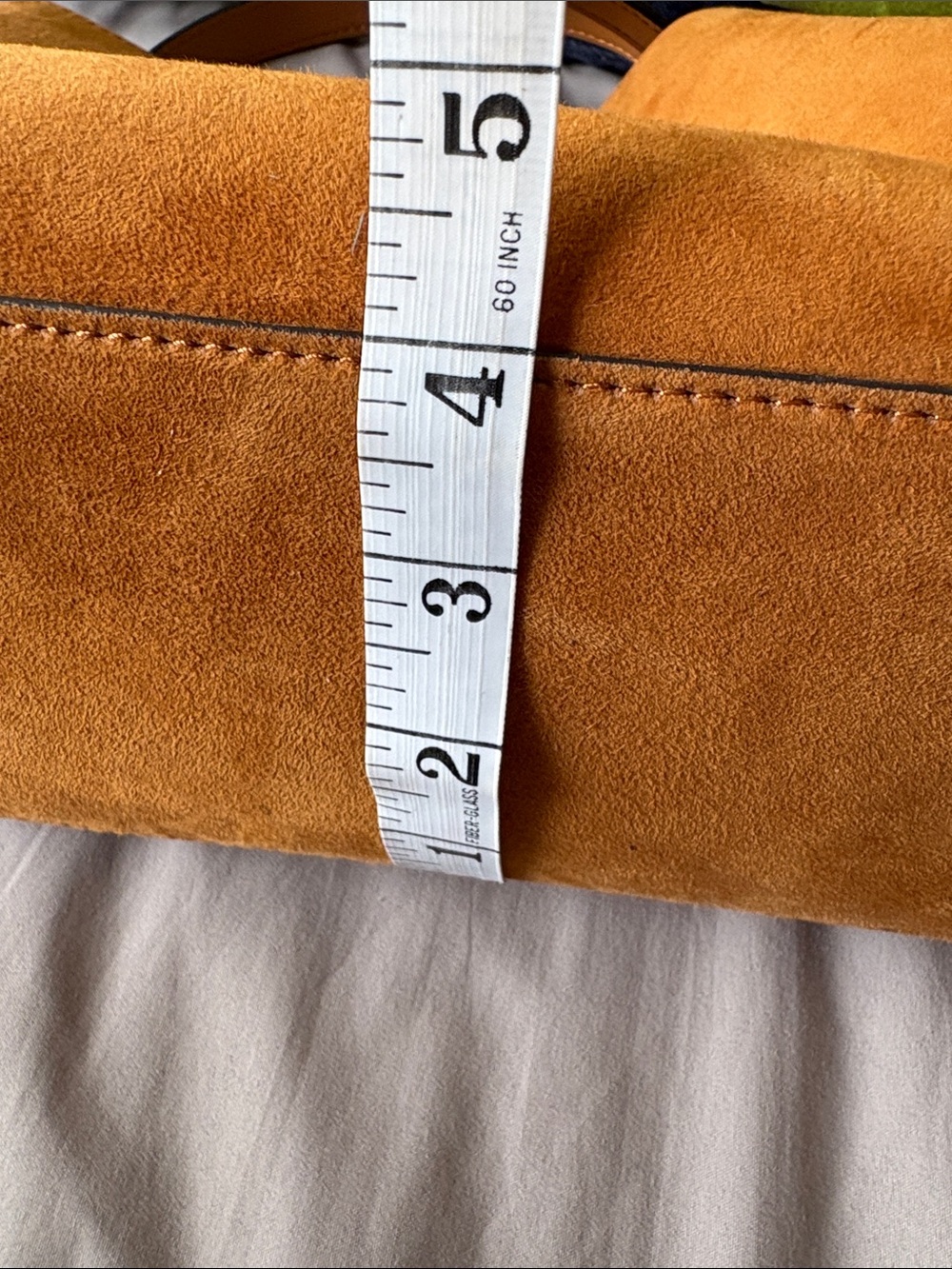 NWT Tory Burch Eleanor Soft Satchel Caramel Suede Top-Handle/Shoulder Bag - Picture 8 of 12
